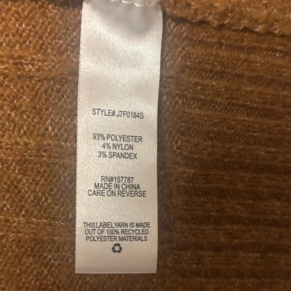 Jolie & Joy Cozy Open Front Oversized Ribbed Drop Sleeve Cardigan M Camel - Picture 12 of 12